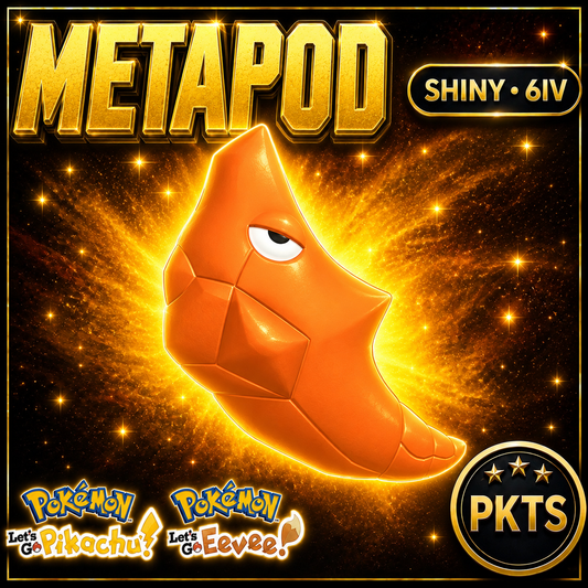 Shiny Metapod 6IV — Pokémon Let’s Go Pikachu & Let’s Go Eevee — PKTS