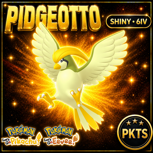 Shiny Pidgeotto 6IV — Pokémon Let’s Go Pikachu & Let’s Go Eevee — PKTS