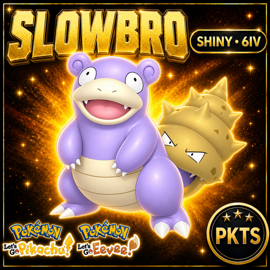 Shiny Slowbro 6IV — Pokémon Let’s Go Pikachu & Let’s Go Eevee — PKTS