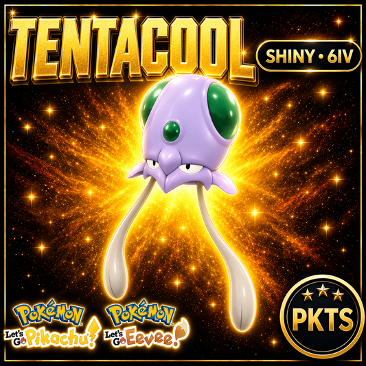Shiny Tentacool 6IV — Pokémon Let’s Go Pikachu & Let’s Go Eevee — PKTS