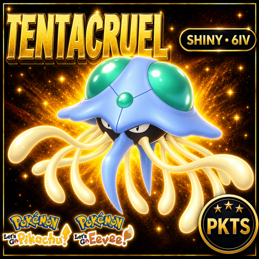 Shiny Tentacruel 6IV — Pokémon Let’s Go Pikachu & Let’s Go Eevee — PKTS