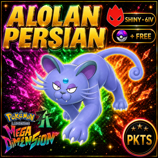 Shiny Alpha Alolan Persian — Pokémon Legends Z-A Mega Dimension — PKTS product image