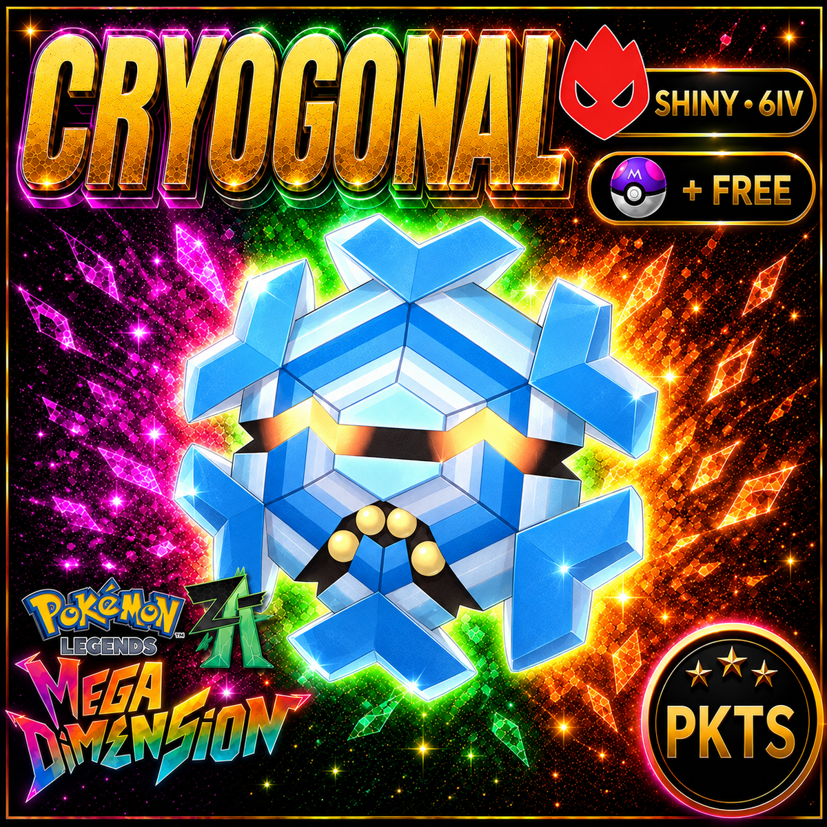 Shiny Alpha Cryogonal — Pokémon Legends Z-A Mega Dimension — PKTS product image
