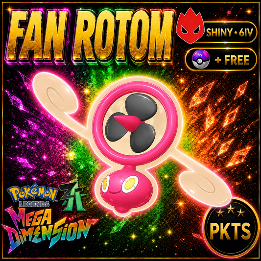Shiny Alpha Fan Form Rotom — Pokémon Legends Z-A Mega Dimension — PKTS product image