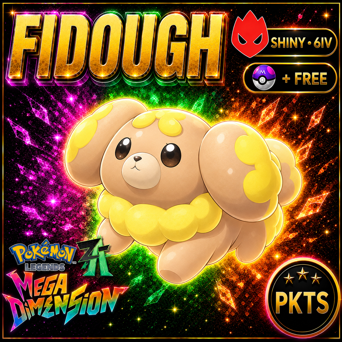 Shiny Alpha Fidough — Pokémon Legends Z-A Mega Dimension — PKTS product image