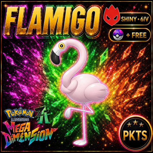 Shiny Alpha Flamigo — Pokémon Legends Z-A Mega Dimension — PKTS product image