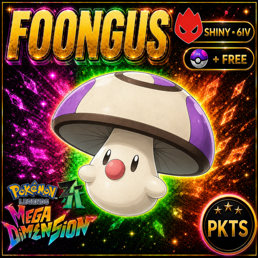 Shiny Alpha Foongus Pokemon Legends Za Mega Dimension DLC 6IV Competitive Battle Ready - Image 1