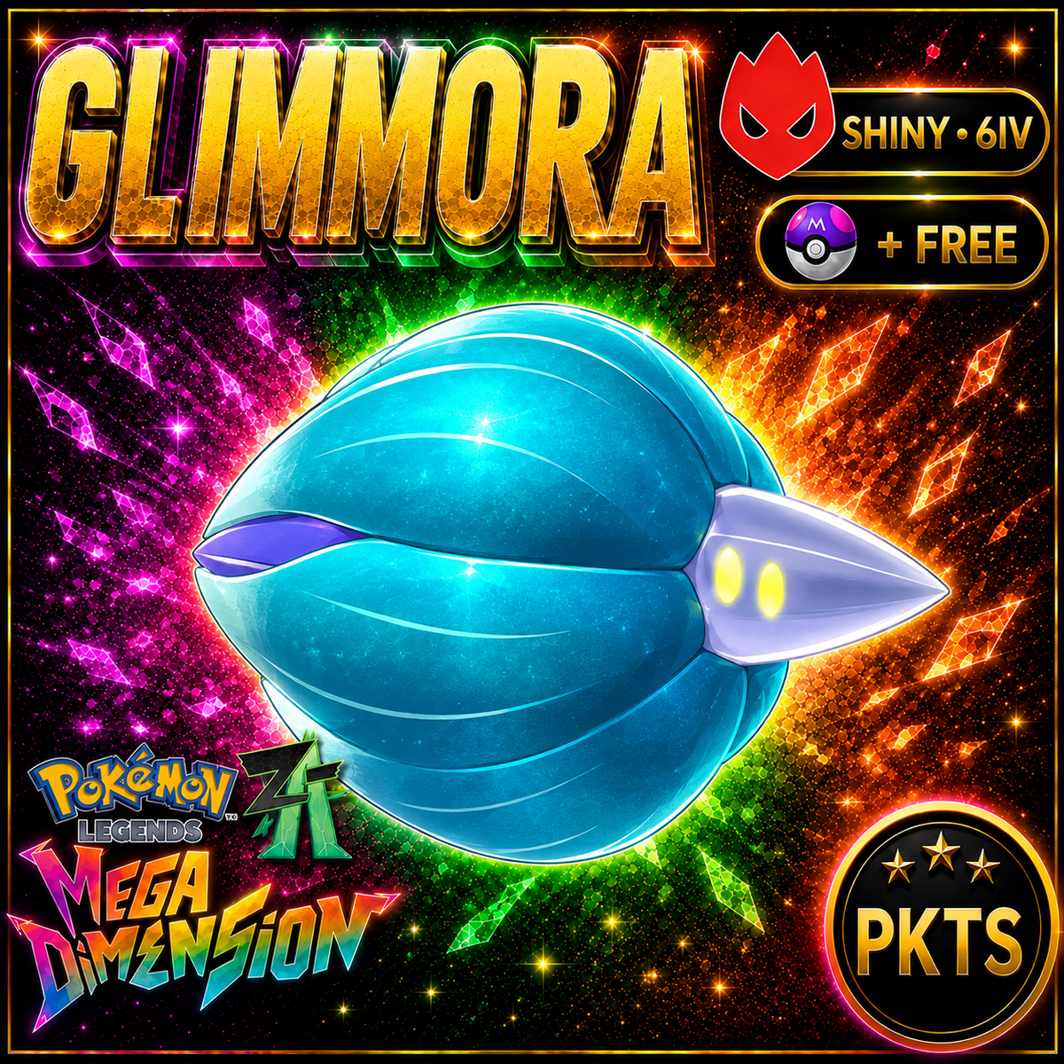 Shiny Alpha Glimmora — Pokémon Legends Z-A Mega Dimension — PKTS product image