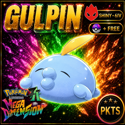Shiny Alpha Gulpin Pokemon Legends Za Mega Dimension DLC 6IV Competitive Battle Ready - Image 1