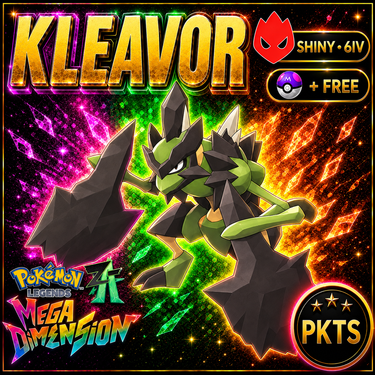 Shiny Alpha Kleavor — Pokémon Legends Z-A Mega Dimension — PKTS product image