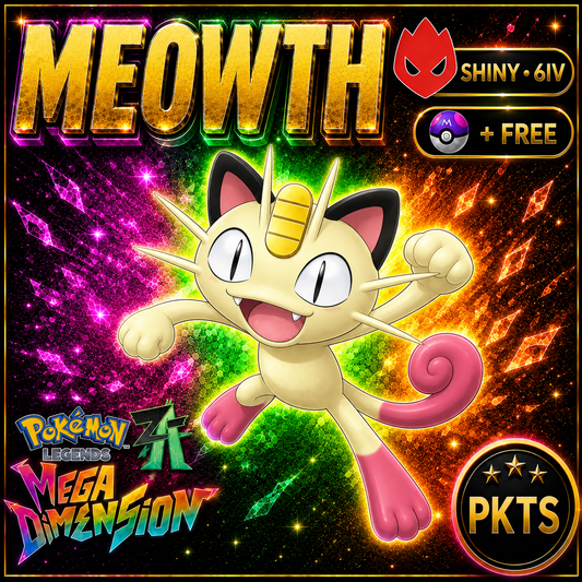 Shiny Alpha Meowth — Pokémon Legends Z-A Mega Dimension — PKTS product image
