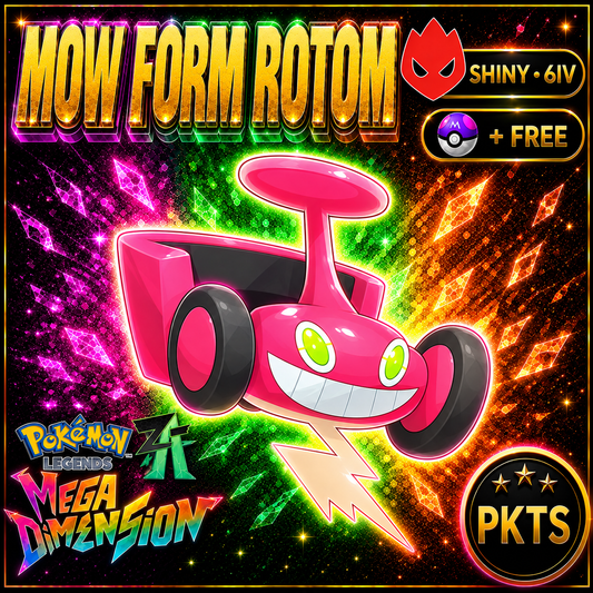 Shiny Alpha Mow Form Rotom — Pokémon Legends Z-A Mega Dimension — PKTS product image