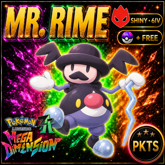 Shiny Alpha Mr. Rime Pokemon Legends Za Mega Dimension DLC 6IV Competitive Battle Ready - Image 1