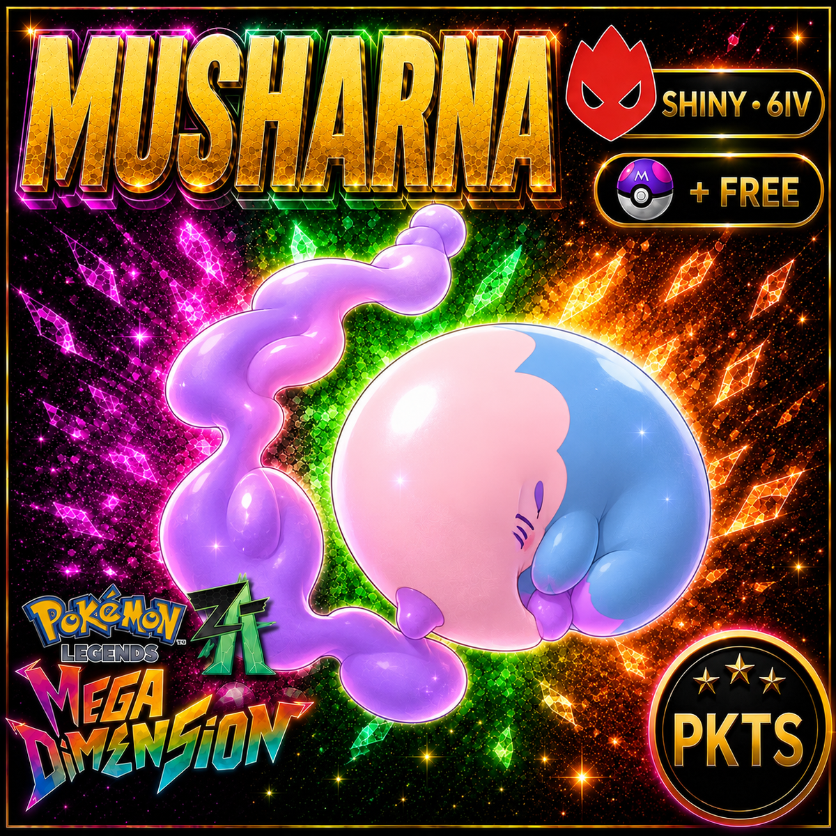 Shiny Alpha Musharna — Pokémon Legends Z-A Mega Dimension — PKTS product image