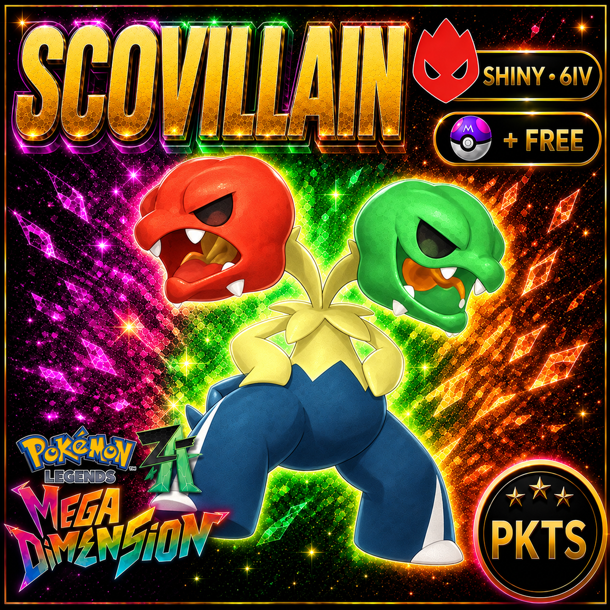 Shiny Alpha Scovillain 6IV Competitive Battle Ready - Image 1