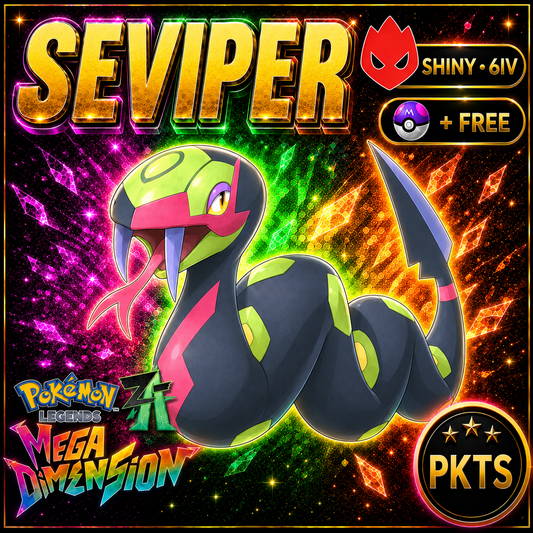 Shiny Alpha Seviper — Pokémon Legends Z-A Mega Dimension — PKTS product image