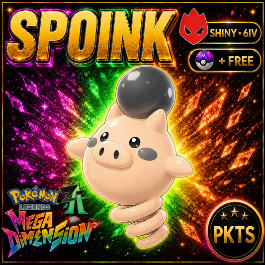 Shiny Alpha Spoink — Pokémon Legends Z-A Mega Dimension — PKTS product image