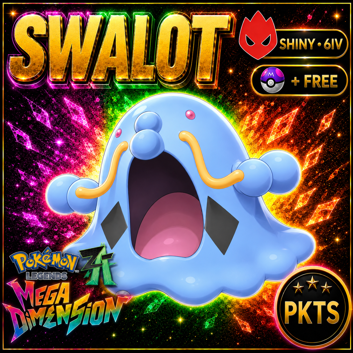 Shiny Alpha Swalot — Pokémon Legends Z-A Mega Dimension — PKTS product image