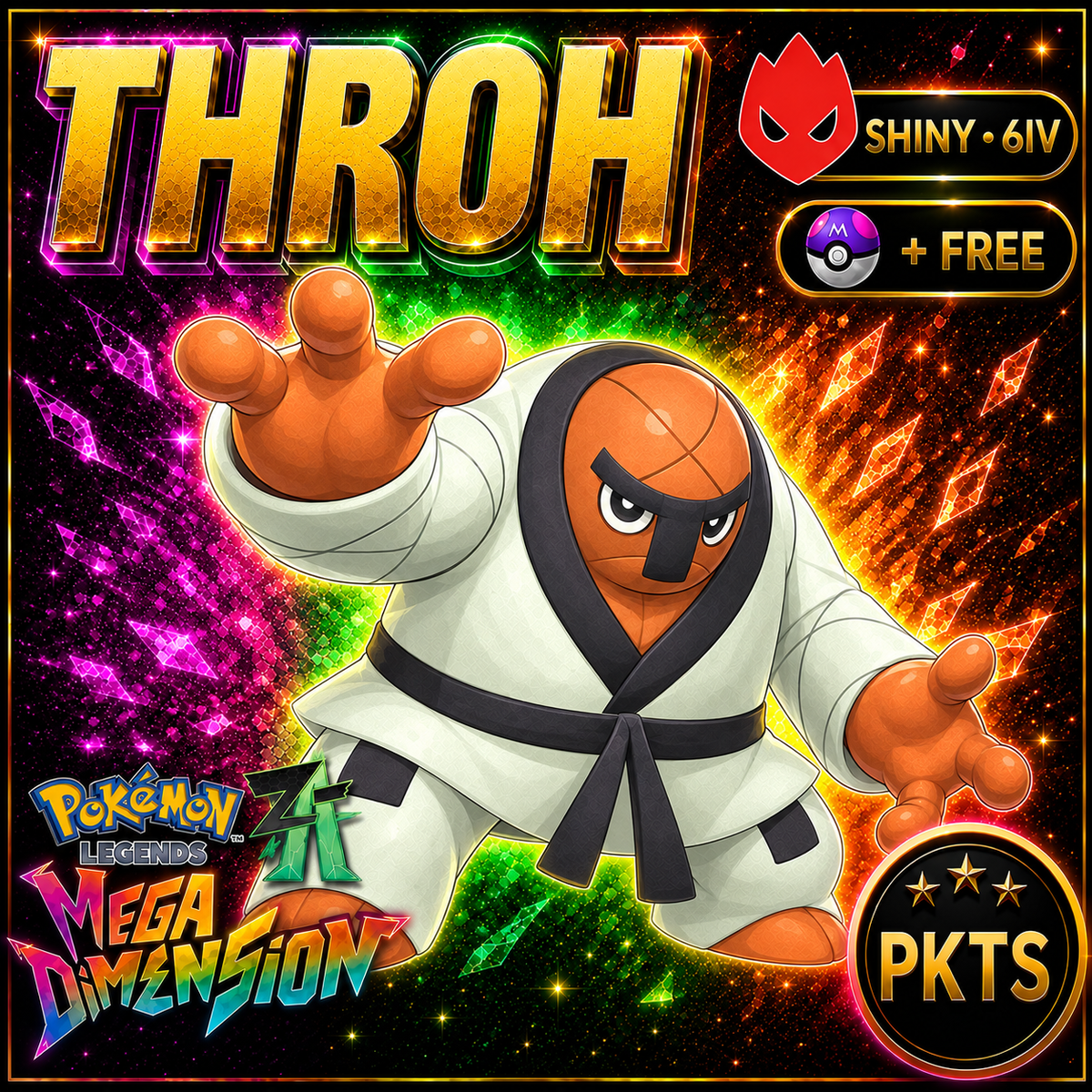 Shiny Alpha Throh — Pokémon Legends Z-A Mega Dimension — PKTS product image
