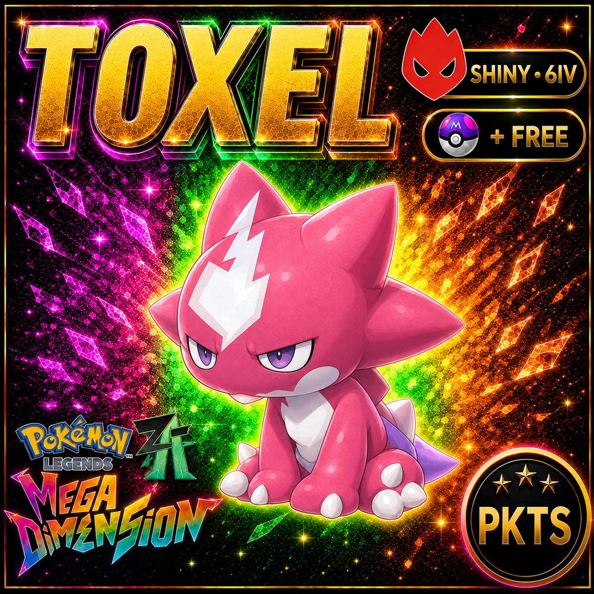 Shiny Alpha Toxel — Pokémon Legends Z-A Mega Dimension — PKTS product image