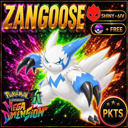 Shiny Alpha Zangoose — Pokémon Legends Z-A Mega Dimension — PKTS product image