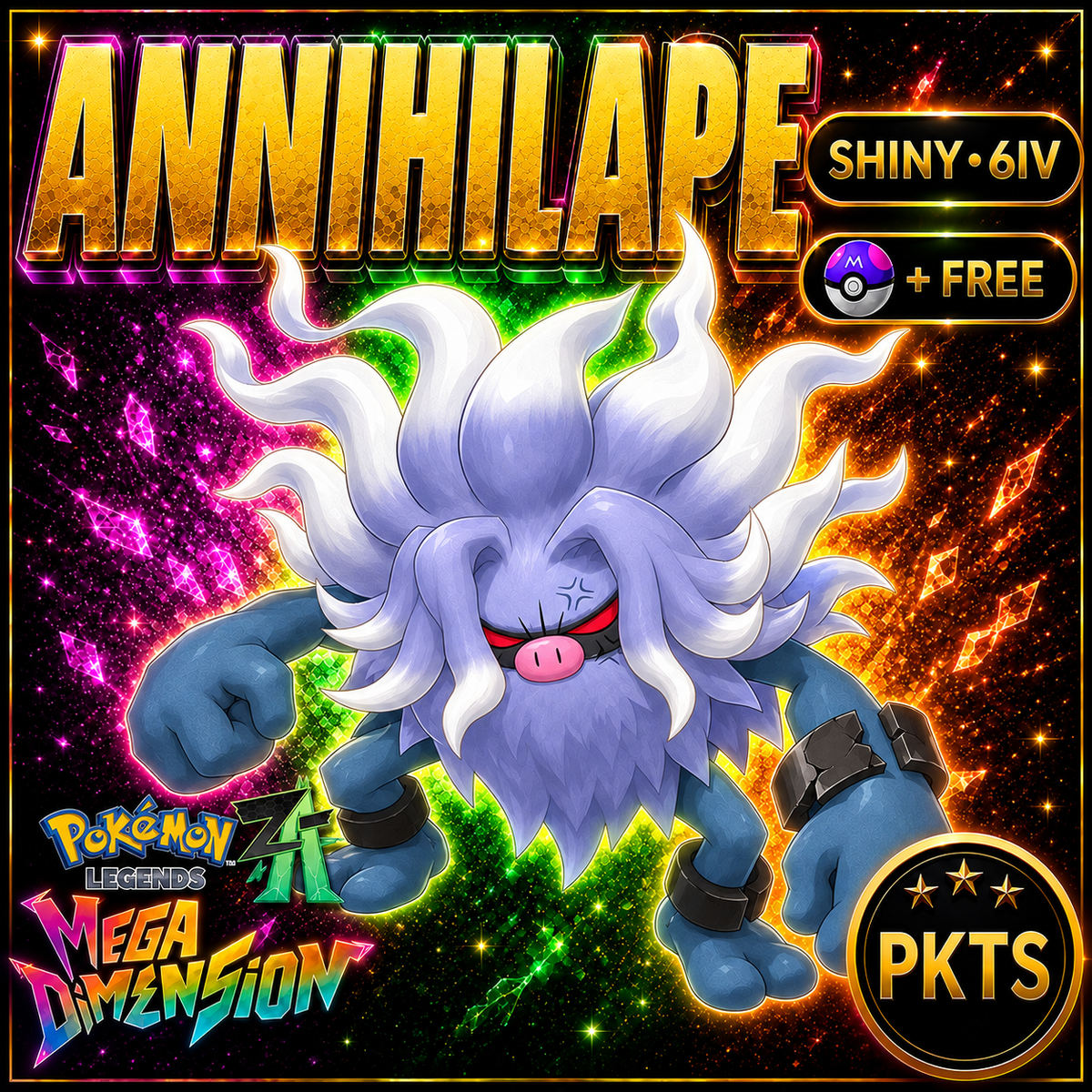 Shiny Annihilape — Pokémon Legends Z-A Mega Dimension — PKTS product image