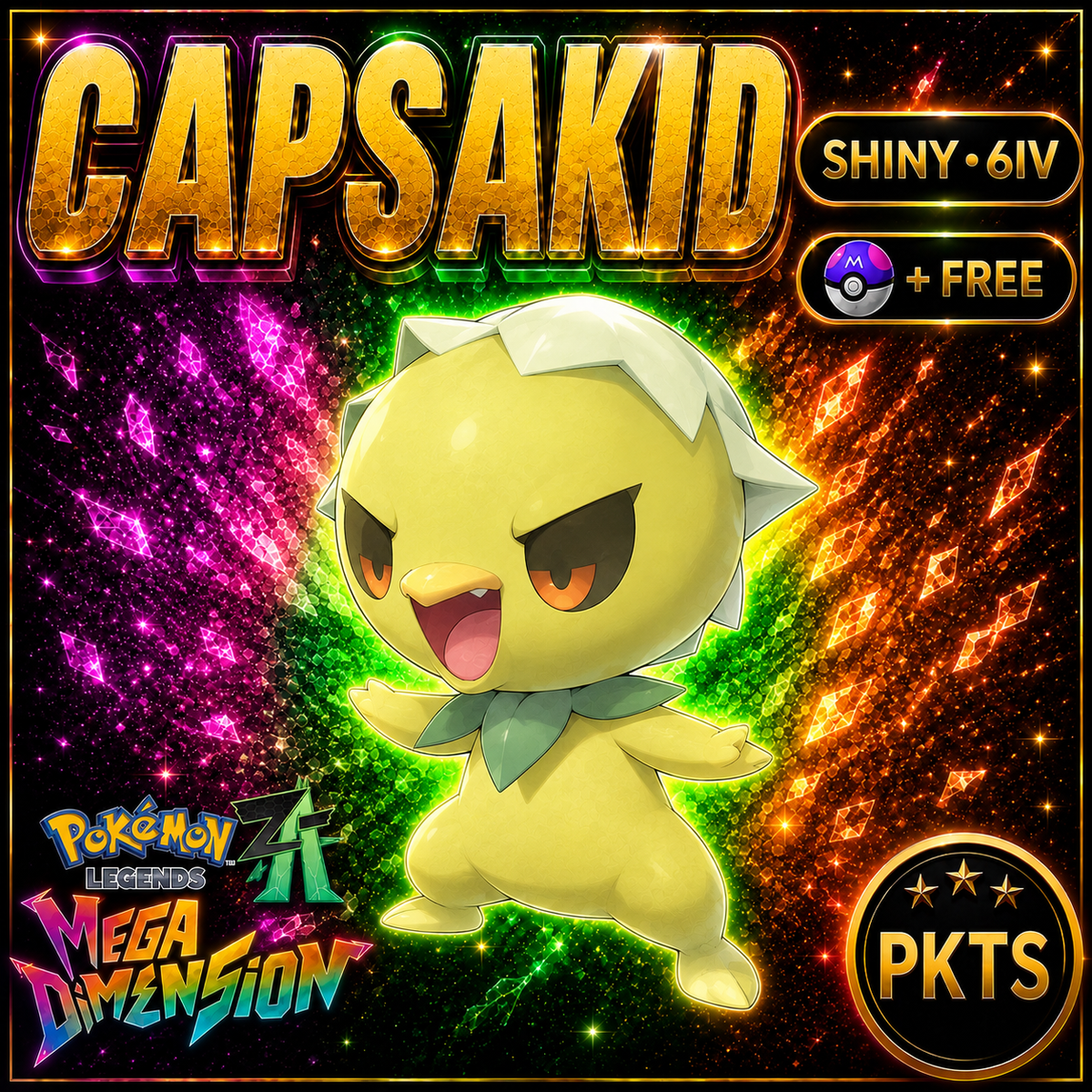 Shiny Capsakid — Pokémon Legends Z-A Mega Dimension — PKTS product image