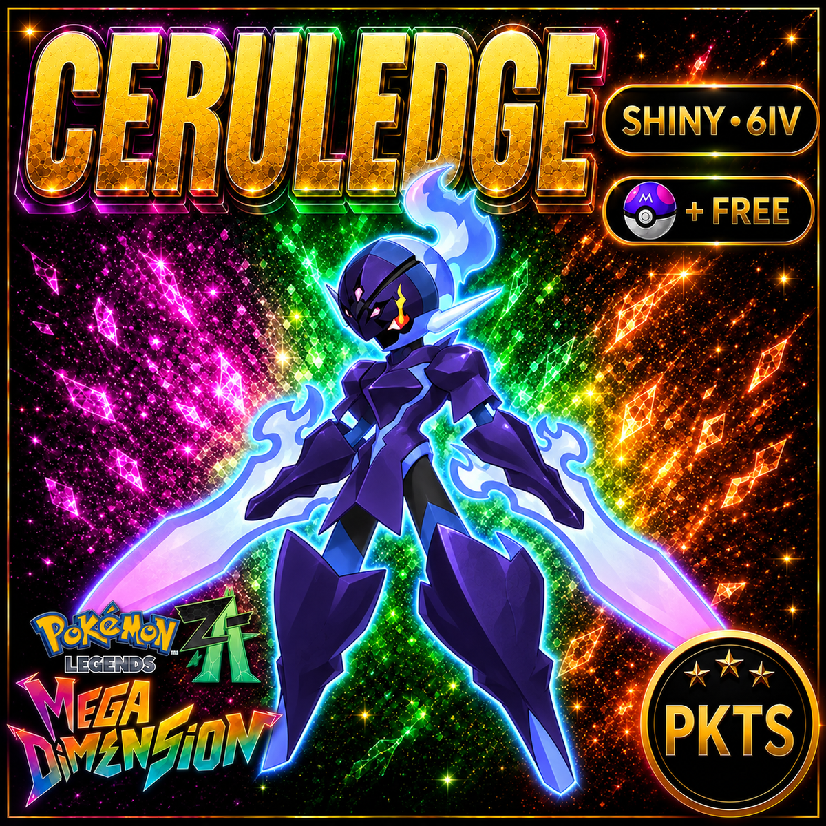 Shiny Ceruledge — Pokémon Legends Z-A Mega Dimension — PKTS product image