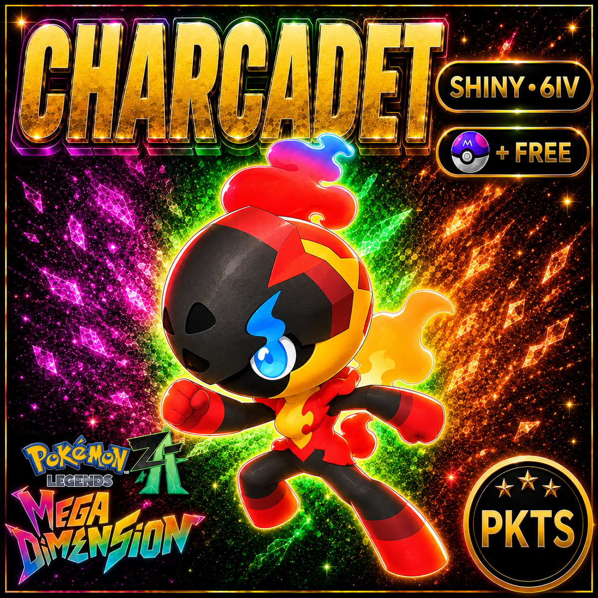 Shiny Charcadet — Pokémon Legends Z-A Mega Dimension — PKTS product image