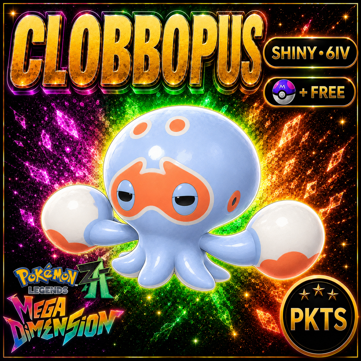 Shiny Clobbopus — Pokémon Legends Z-A Mega Dimension — PKTS product image