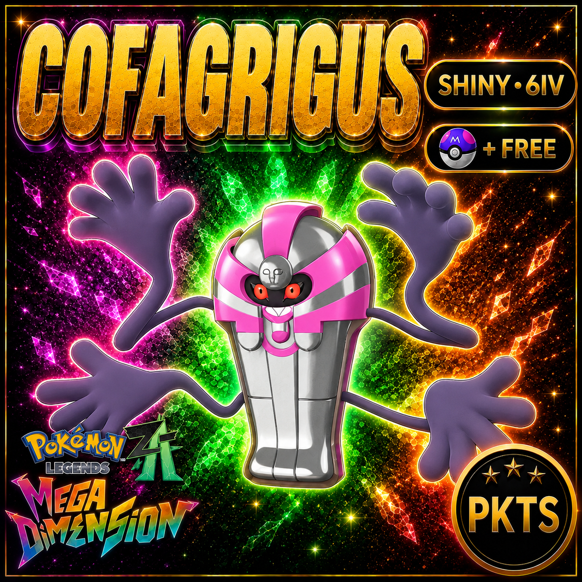 Shiny Cofagrigus — Pokémon Legends Z-A Mega Dimension — PKTS product image
