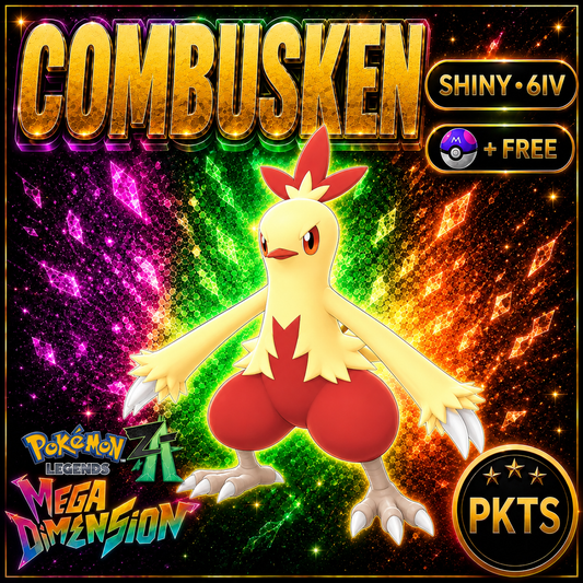 Shiny Combusken — Pokémon Legends Z-A Mega Dimension — PKTS product image