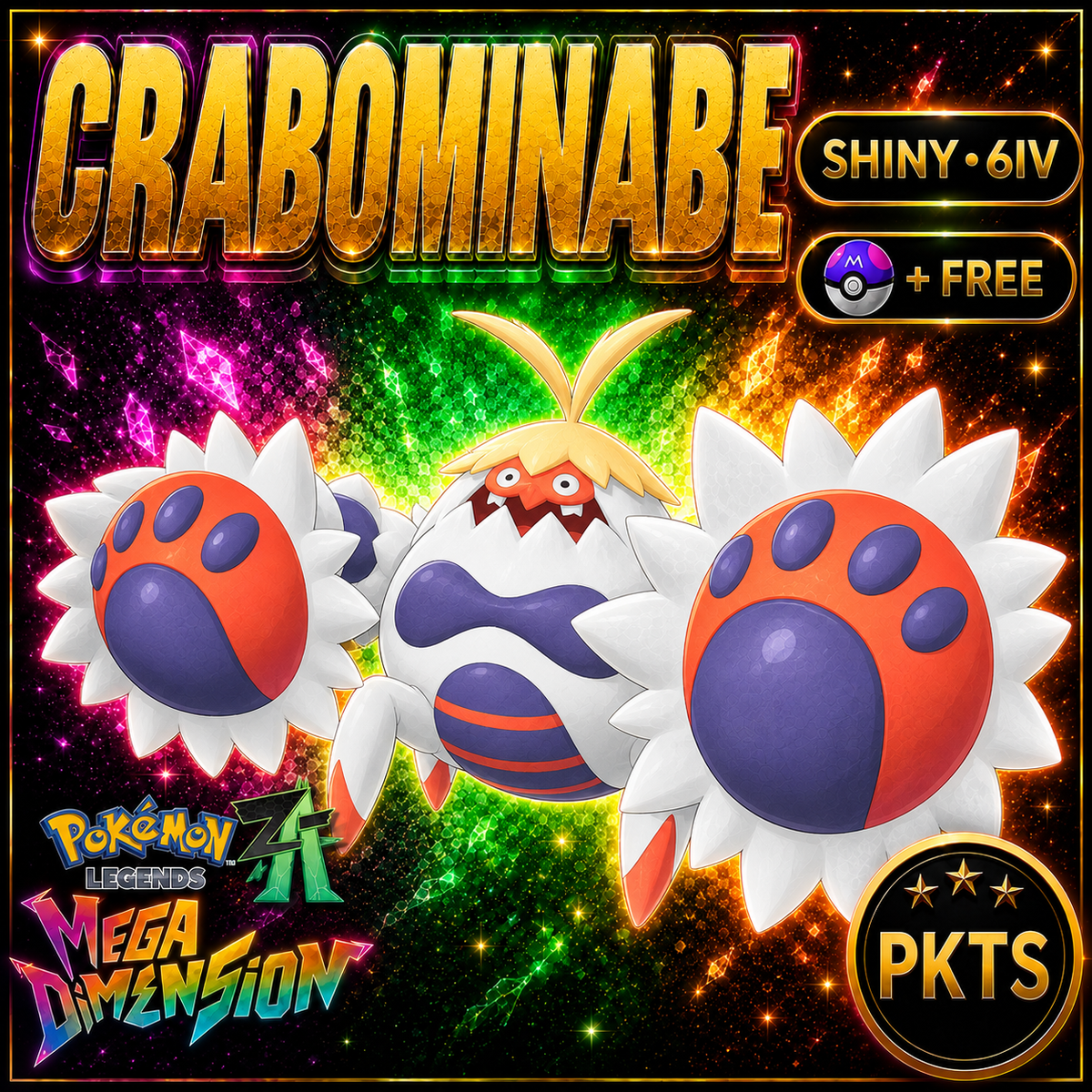 Shiny Crabominable — Pokémon Legends Z-A Mega Dimension — PKTS product image