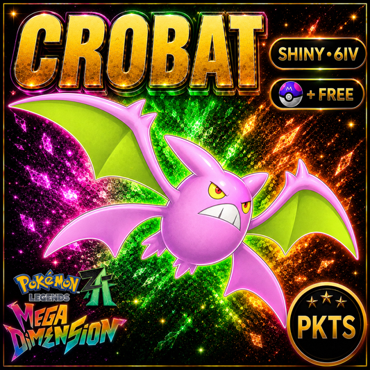 Shiny Crobat Pokemon Legends ZA Mega Dimension DLC 6IV Competitive Battle Ready - Image 1
