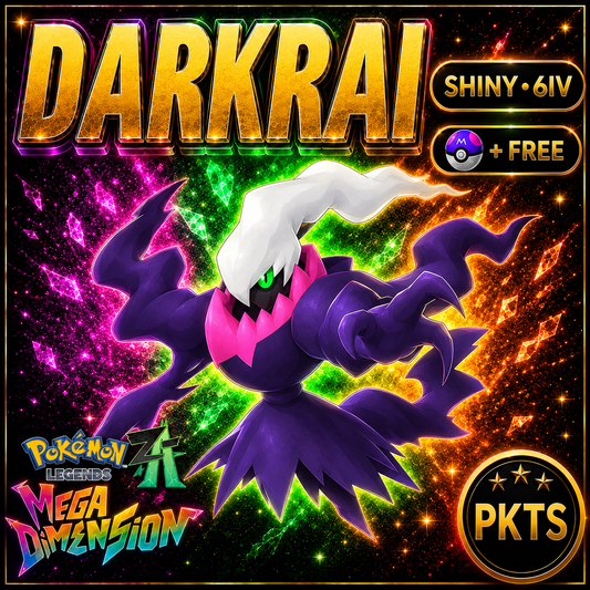 Shiny Darkrai Pokemon Legends Za Mega Dimension DLC 6IV Competitive Battle Ready - Image 1
