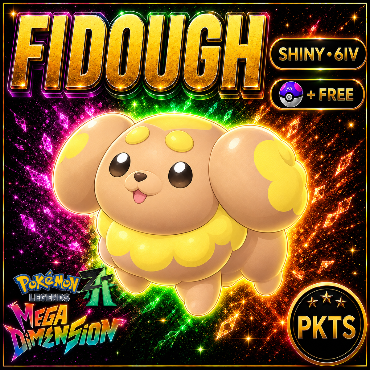 Shiny Fidough — Pokémon Legends Z-A Mega Dimension — PKTS product image