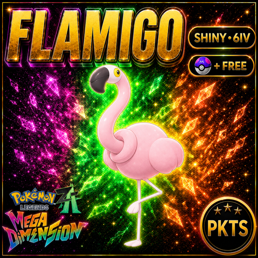 Shiny Flamigo — Pokémon Legends Z-A Mega Dimension — PKTS product image