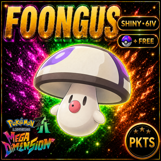 Shiny Foongus Pokemon Legends ZA Mega Dimension DLC 6IV Competitive Battle Ready - Image 1