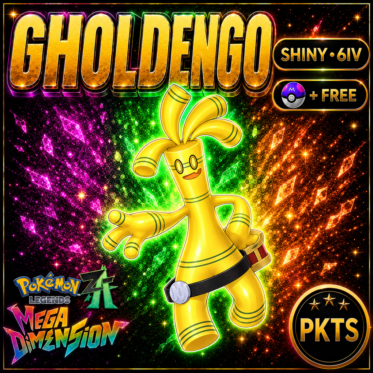 Shiny Gholdengo — Pokémon Legends Z-A Mega Dimension — PKTS product image