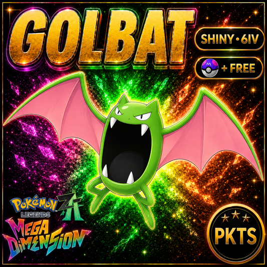 Shiny Golbat Pokemon Legends ZA Mega Dimension DLC 6IV Competitive Battle Ready - Image 1