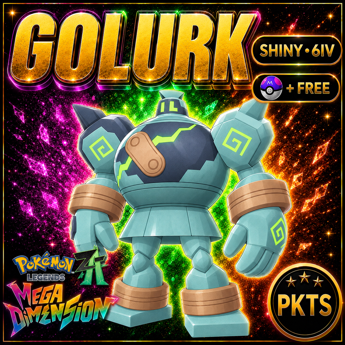 Shiny Golurk — Pokémon Legends Z-A Mega Dimension — PKTS product image