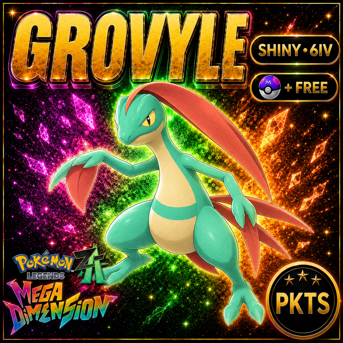 Shiny Grovyle — Pokémon Legends Z-A Mega Dimension — PKTS product image