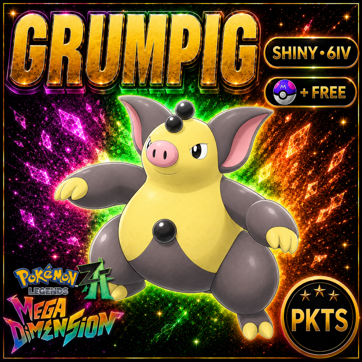 Shiny Grumpig — Pokémon Legends Z-A Mega Dimension — PKTS product image