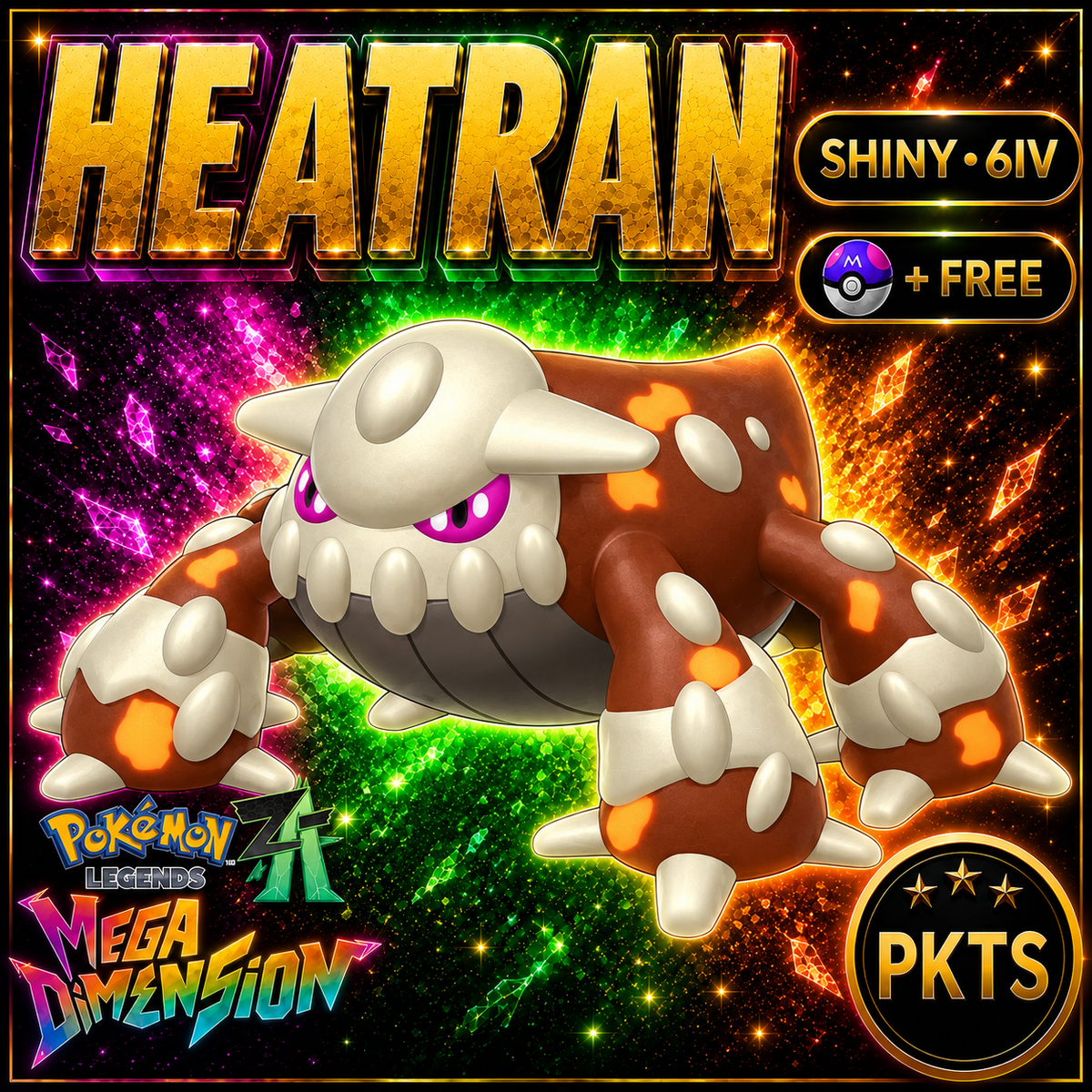 Shiny Heatran — Pokémon Legends Z-A Mega Dimension — PKTS product image