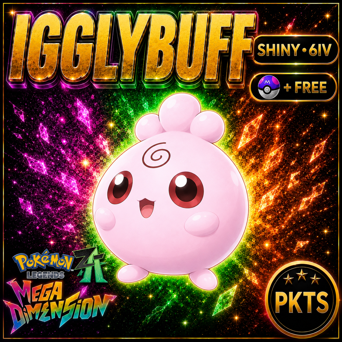 Shiny Igglybuff — Pokémon Legends Z-A Mega Dimension — PKTS product image