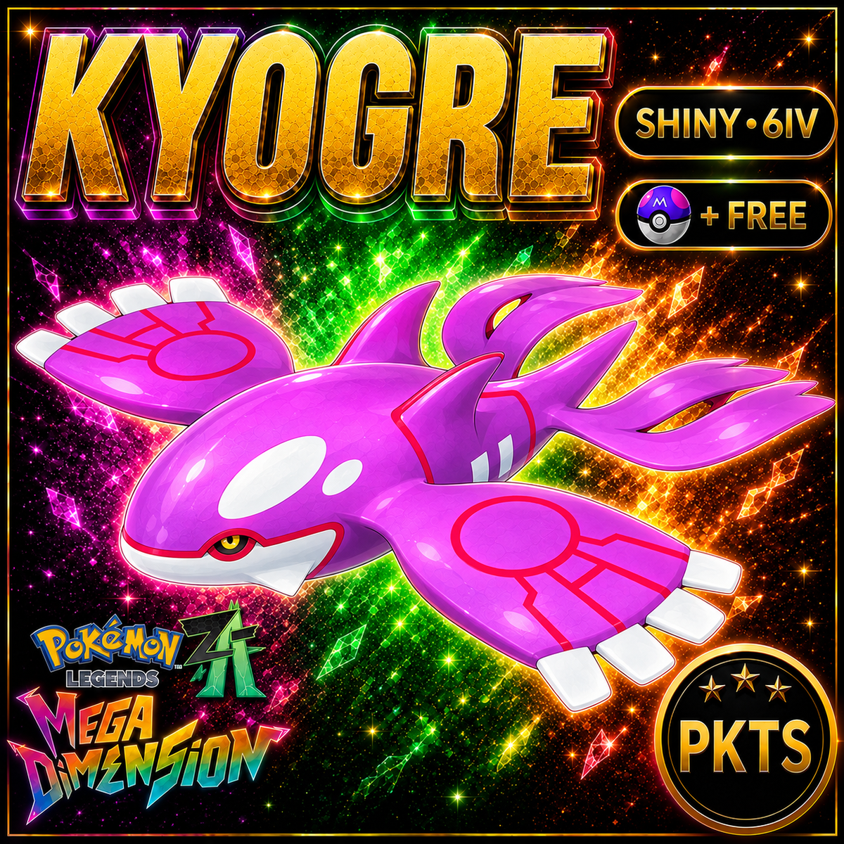 Shiny Kyogre — Pokémon Legends Z-A Mega Dimension — PKTS product image