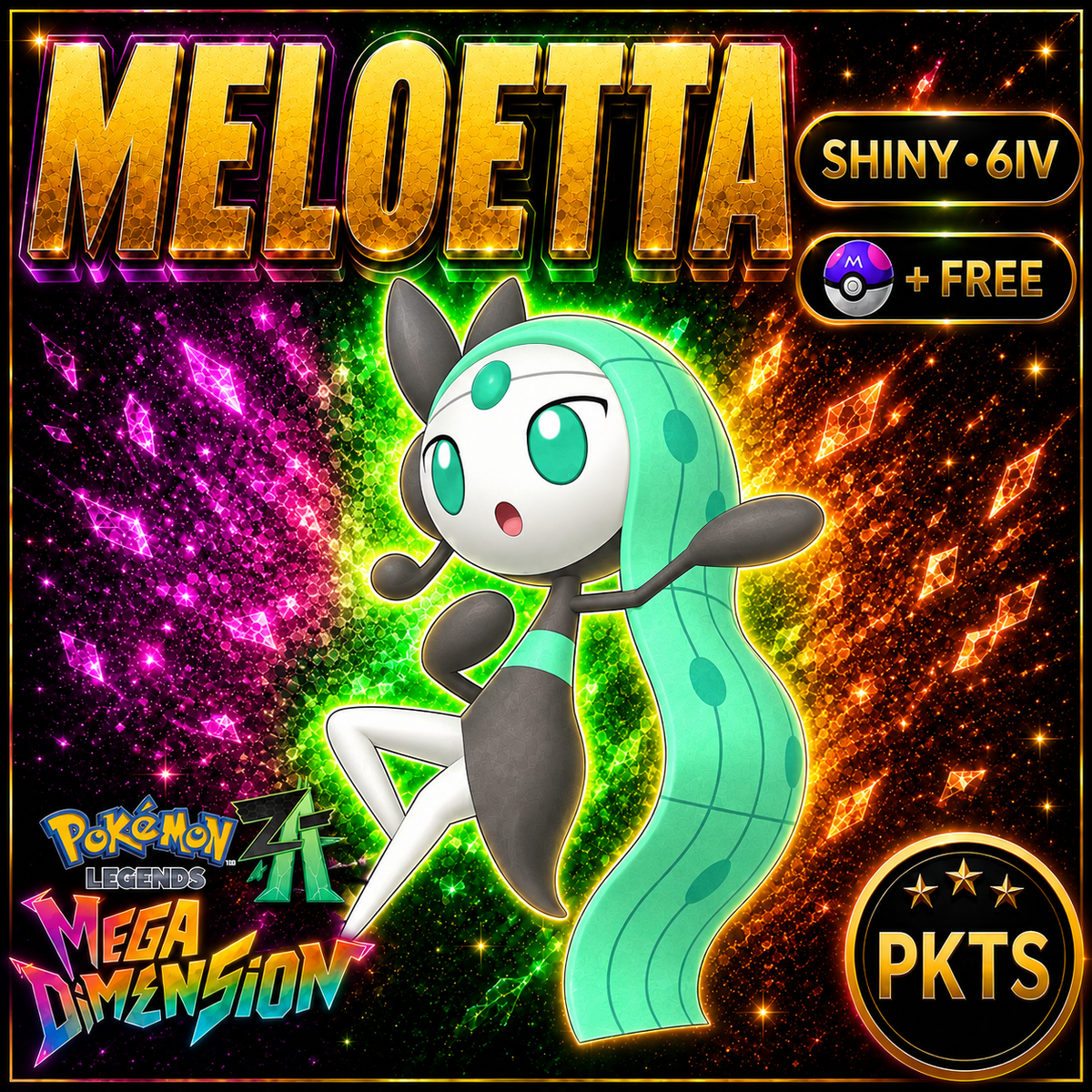 Shiny Meloetta — Pokémon Legends Z-A Mega Dimension — PKTS product image