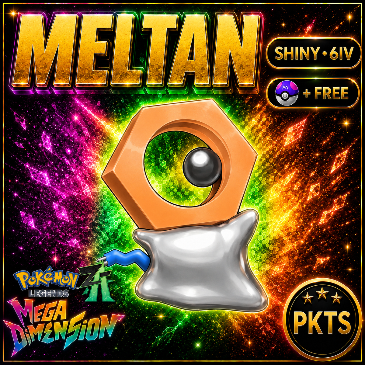 Shiny Meltan — Pokémon Legends Z-A Mega Dimension — PKTS product image