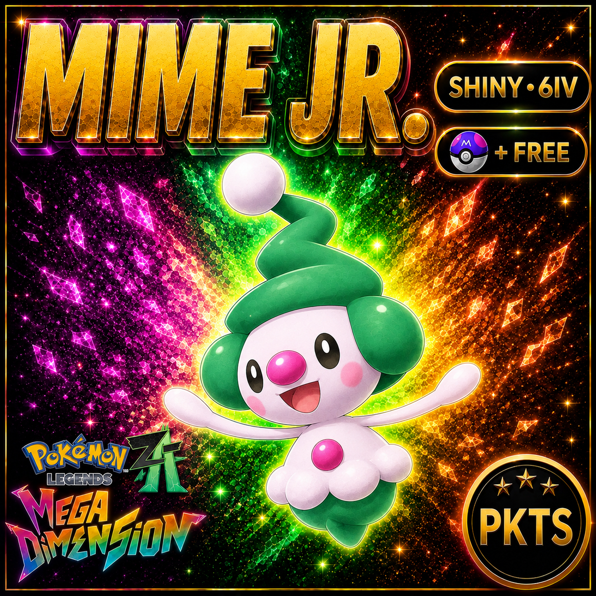 Shiny Mime Jr. — Pokémon Legends Z-A Mega Dimension — PKTS product image