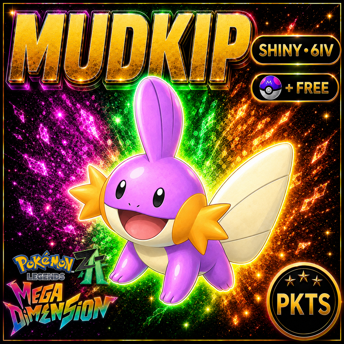 Shiny Mudkip — Pokémon Legends Z-A Mega Dimension — PKTS product image